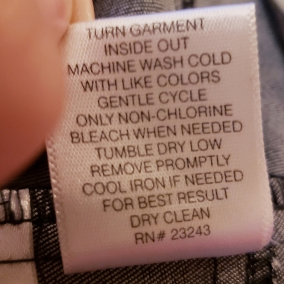 New York & Company Skirt Size 12 Navy Blue Career Office Back Slit Zip Up EUC - Picture 11 of 12